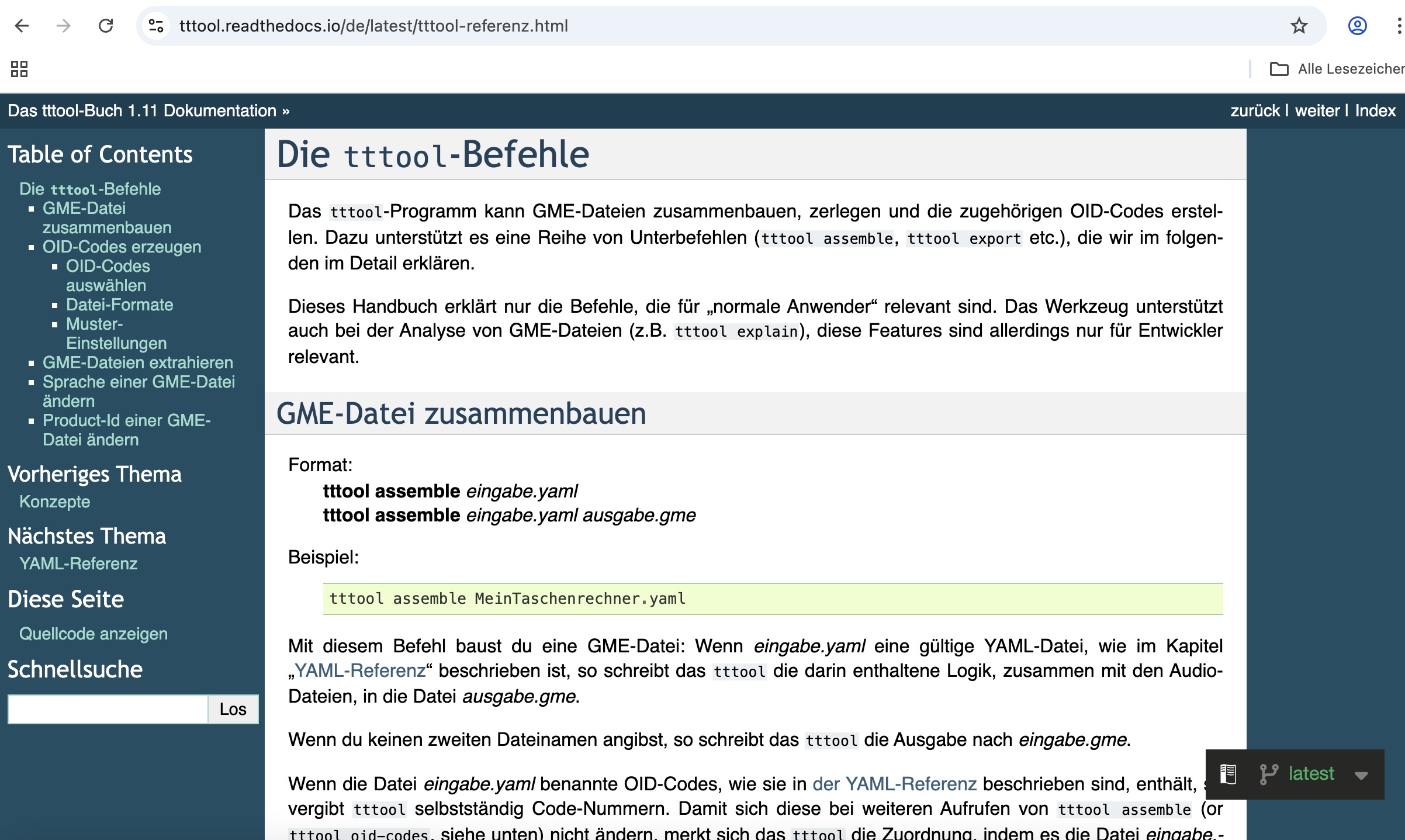 tttool - Kommandozeilentool